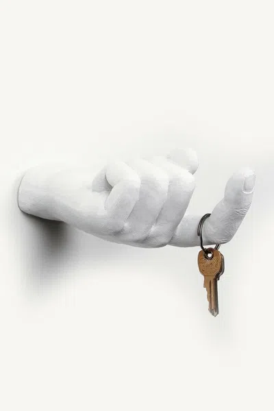 Interior Illusion Plus Interior Illusions Plus White Come Here Hand Wall Mount - 7.5" Long