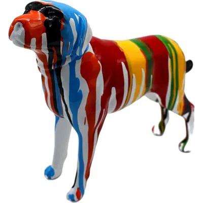 Interior Illusions 9-inch Graffiti Standing Puppy Statue In Multi