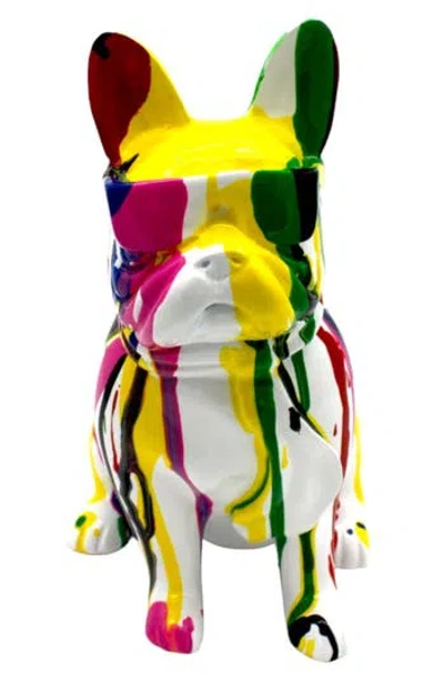 Interior Illusions Colorful Graffiti Bulldog Art Sculpture In Multi