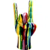 Interior Illusions Graffiti Rock On Hand Tabletop Art Decor In Graffiti/multi-color