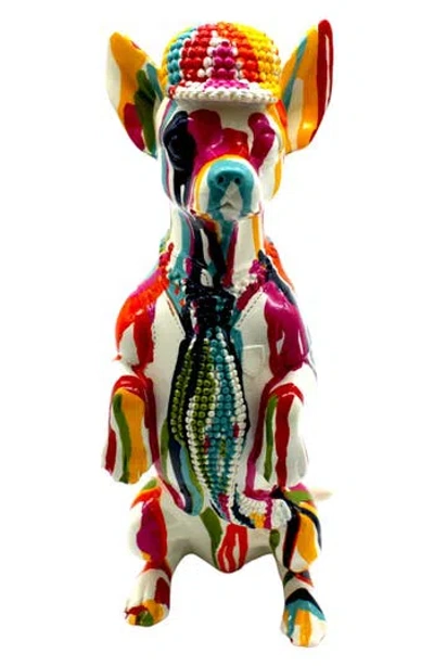 Interior Illusions Graffiti Standing Chihuahua Statue In Multi