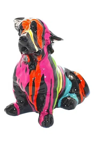 Interior Illusions Graffiti Windy Sitting Puppy Statue In Multi