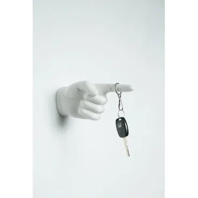 Interior Illusions One Finger Pointing Hand Wall Mount - 8" Long In White