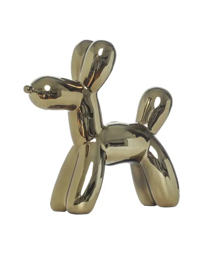 Interior Illusions Plus Balloon Dog Bank In Gold