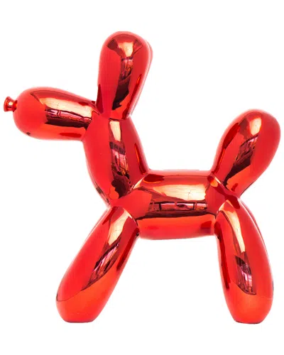Interior Illusions Plus Balloon Dog Bank In Red