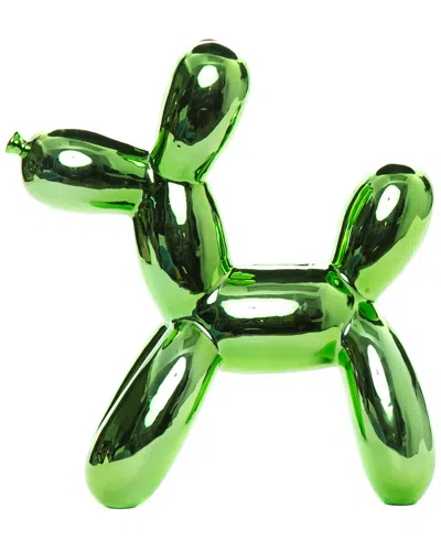 Interior Illusions Plus Balloon Dog Bank In Green