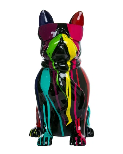 Interior Illusions Plus Black Expressionist Dog With Glasses In Multi