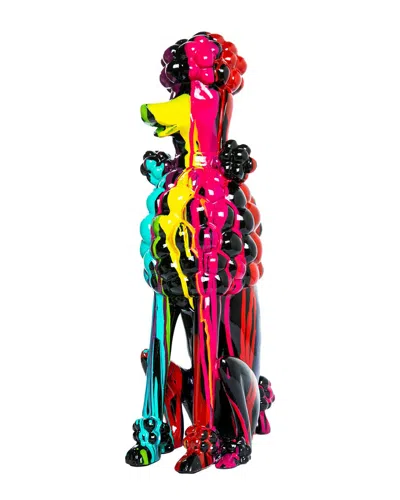 Interior Illusions Plus Black Expressionist Poodle 18in Tall In Multi