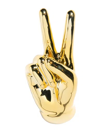 Interior Illusions Plus Gold Peace Hand Wall Mount - 9 Tall