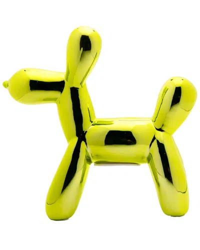Interior Illusions Plus Lime Mini Balloon Dog Bank In Green
