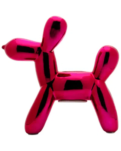 Interior Illusions Plus Plum Mini Balloon Dog Bank In Red