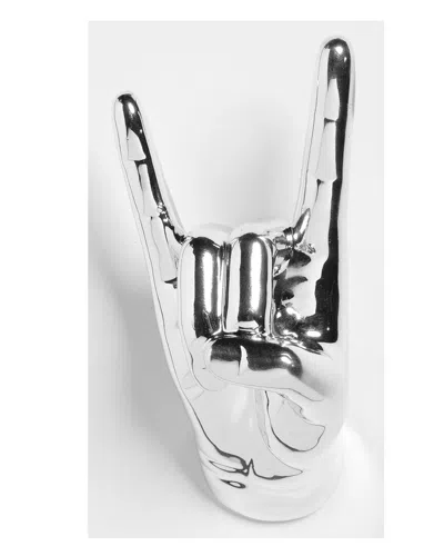 Interior Illusions Plus Silver Rock On Hand Wall Mount- 8.5 Tall