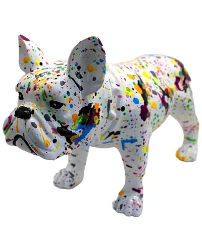 Interior Illusions Plus Splatter French Bulldog - In White