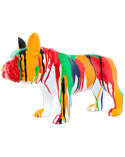 Interior Illusions Plus Standing Bulldog Splatter Art Dog In Multi