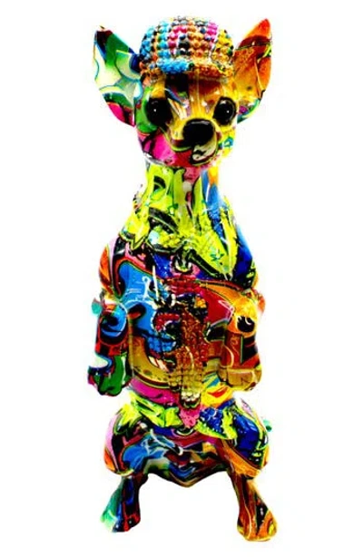Interior Illusions Street Art Standing Chihuahua Statue In Multi
