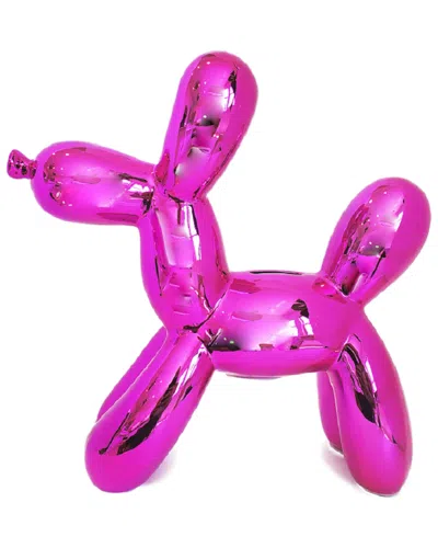 Interior Illusions Tf Dnu  Plus Hot Pink Balloon Dog Bank In Gray