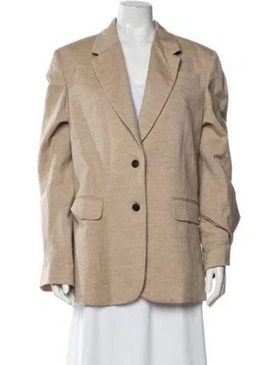 Pre-owned Interior Linen Blazer W/ Tags In Neutral