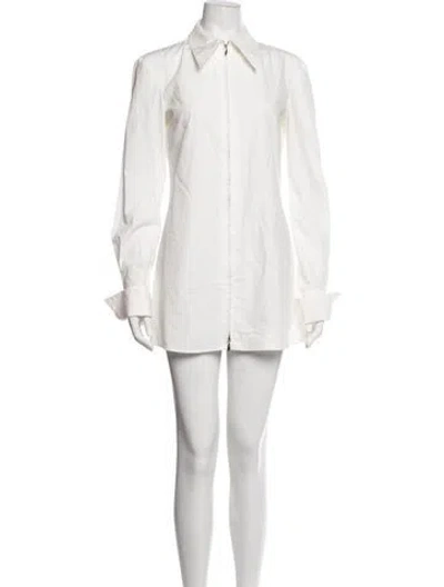 Pre-owned Interior Mini Dress In White