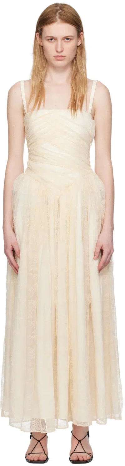 Interior Off-white 'the Usi' Maxi Dress In Whiteout