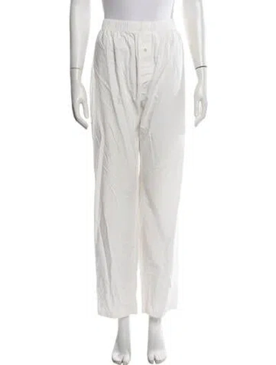 Pre-owned Interior Straight Leg Pants In White