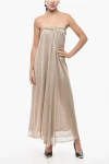 Interior Strapless The Ona Dress With Front Knot In Neutral