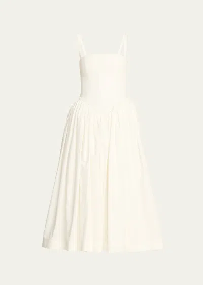 Interior The Ira Flared Maxi Dress In White