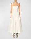 Interior The Ira Flared Maxi Dress In Whiteout