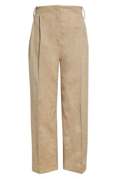 Interior The Jareth Linen & Wool Suit Trousers In Sable
