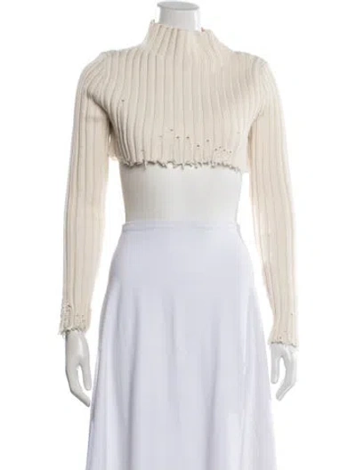 Pre-owned Interior Turtleneck Sweater In Neutral
