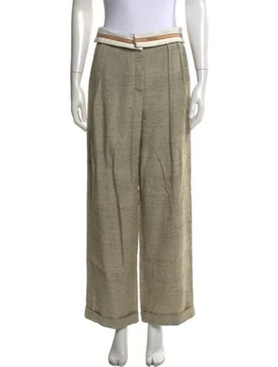 Pre-owned Interior Wide Leg Pants In Green