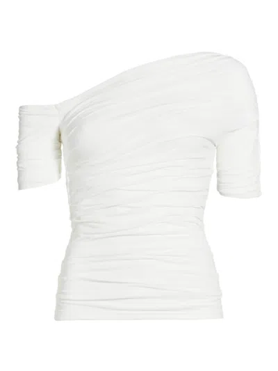 Interior Women's The Madi Cotton Ruched Top In Parchment