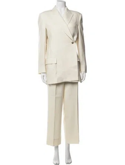 Pre-owned Interior Wool Pant Set In Neutrals