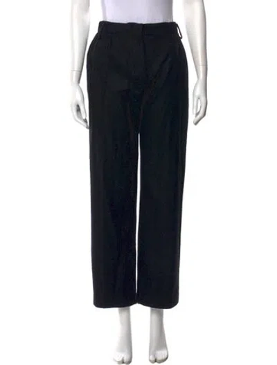 Pre-owned Interior Wool Wide Leg Pants In Black