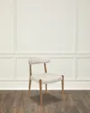 Interlude Home Adeline Vegan Leather Dining Side Chairs, Set Of 2 In Distressed Cream
