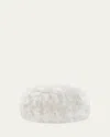 Interlude Home Amal Sheepskin Ottoman In Ivory