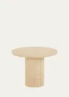 Interlude Home Amerigo Side Table In Tan