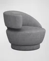 Interlude Home Arabella Left-arm Swivel Chair In Gray
