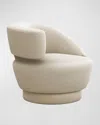 Interlude Home Arabella Left-arm Swivel Chair In Neutral