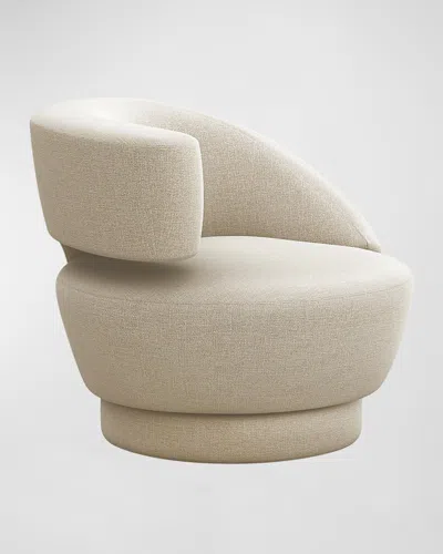 Interlude Home Arabella Left-arm Swivel Chair In Neutral