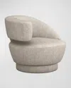 Interlude Home Arabella Left-arm Swivel Chair In Gray