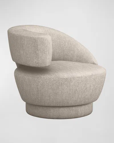Interlude Home Arabella Left-arm Swivel Chair In Gray