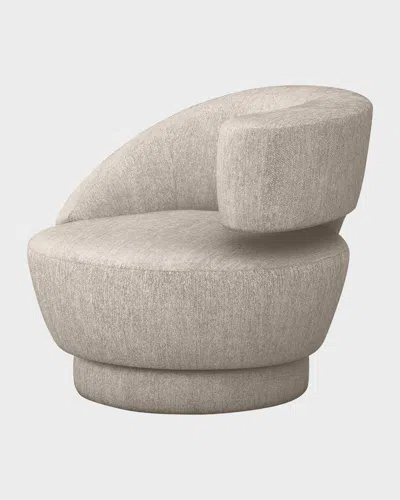 Interlude Home Arabella Right-arm Swivel Chair In Gray