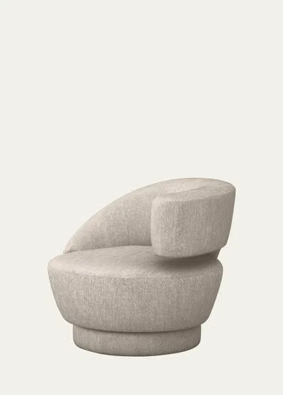 Interlude Home Arabella Right-arm Swivel Chair In Gray