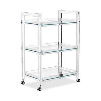 Interlude Home Ava Bar Cart In Transparent