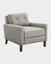 Interlude Home Aventura Chair In Gray Chenille