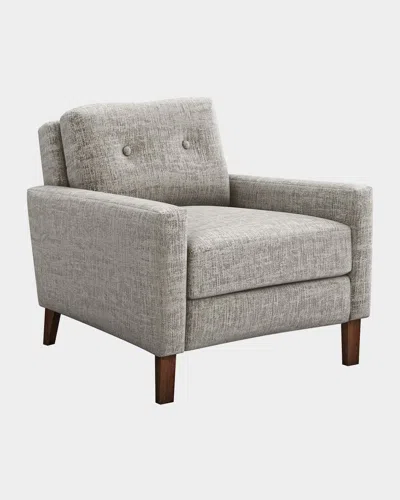 Interlude Home Aventura Chair In Gray Chenille