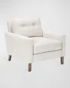 Interlude Home Aventura Chair In Gray Velvet
