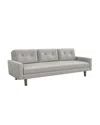 Interlude Home Aventura Sofa 93" In Faux Linen Gray