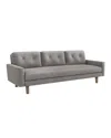 Interlude Home Aventura Sofa 93" In Gray Velvet