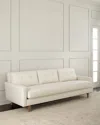 Interlude Home Aventura Sofa 93" In Shearling / Cream